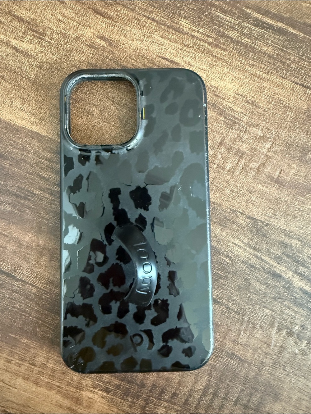 Black Leopard Print iPhone 13 Pro Max Loopy Phone Case